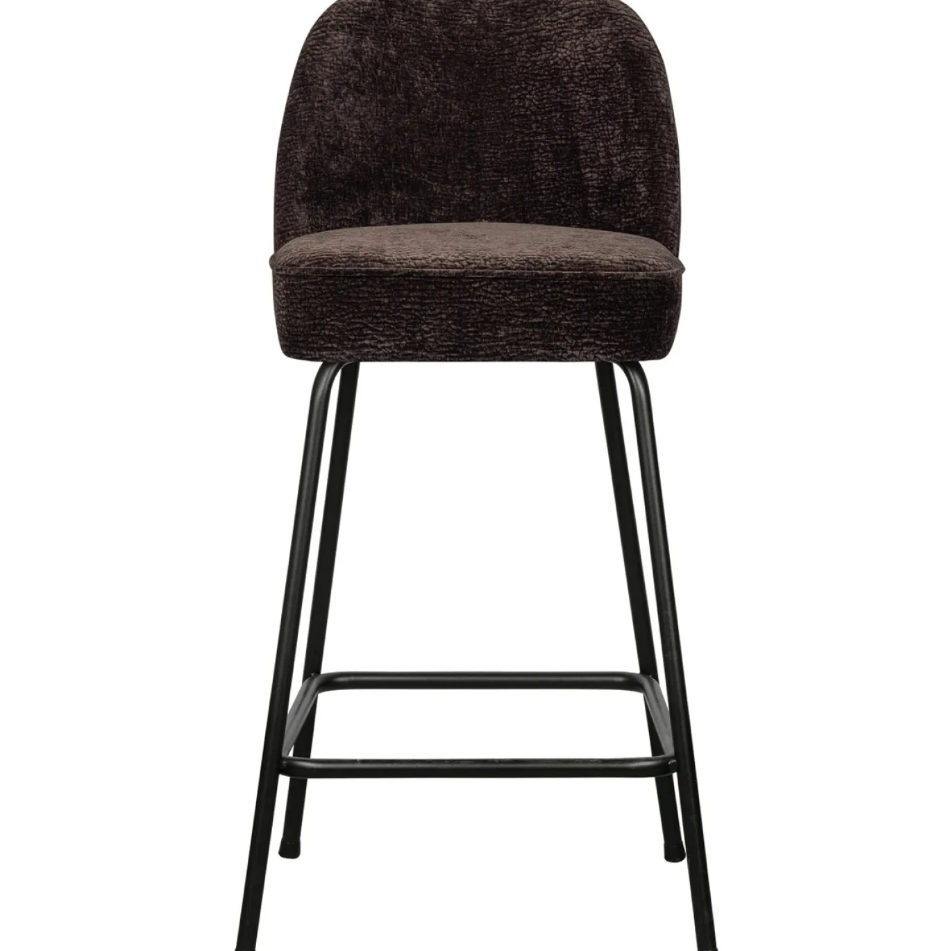 Woood Barstoel Vogue 65cm Chenille Donkerbruin
