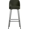 Woood Barstoel Vogue 80cm Fluweel Dark Green