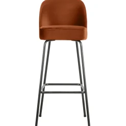 Woood Barstoel Vogue 80cm Fluweel Roest