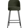 Woood Barstoel Vogue 65cm Fluweel Dark Green