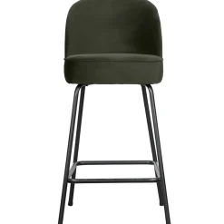 Woood Barstoel Vogue 65cm Fluweel Dark Green
