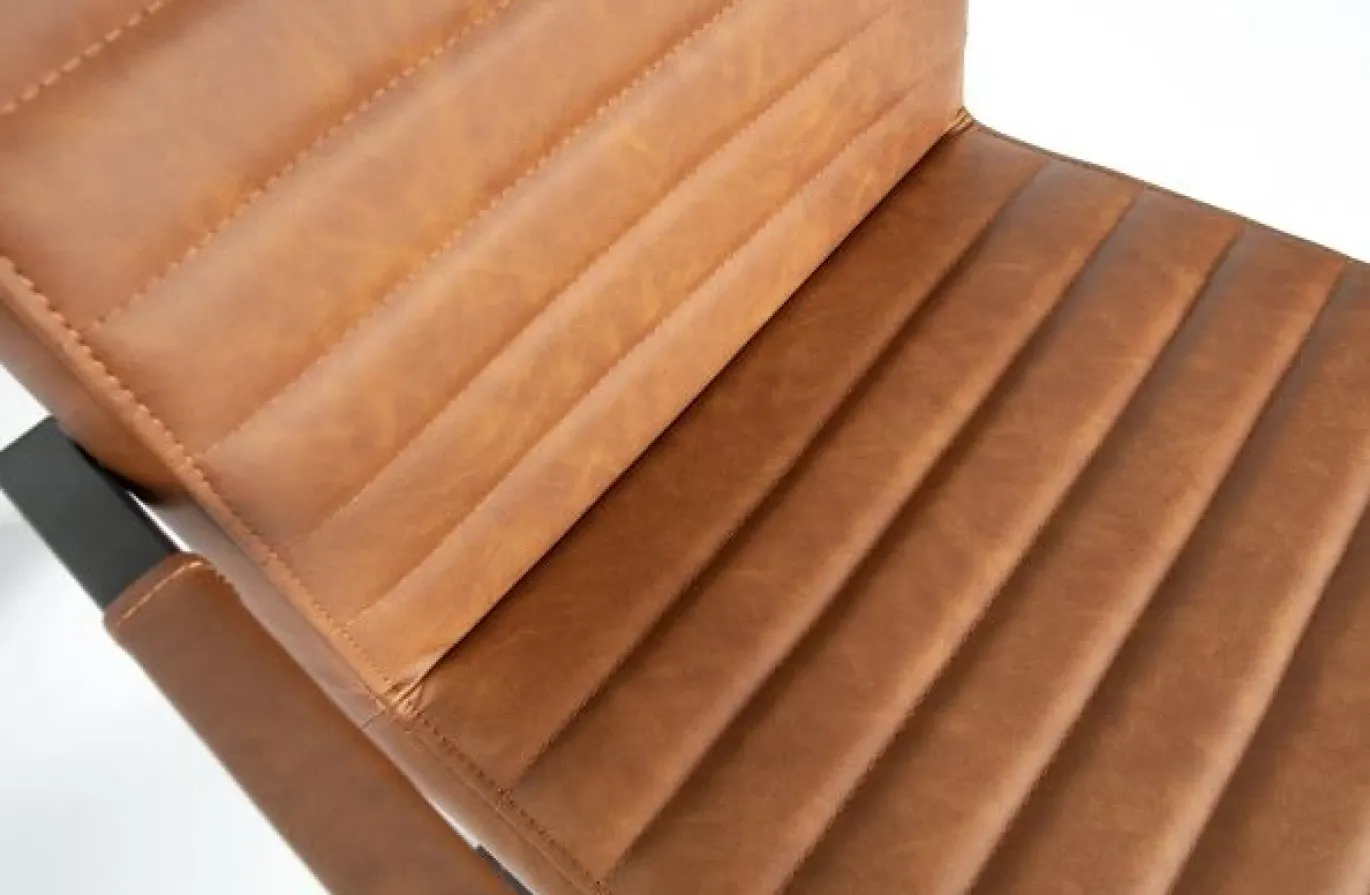 Woood Bas Eetkamerstoel Pu Cognac