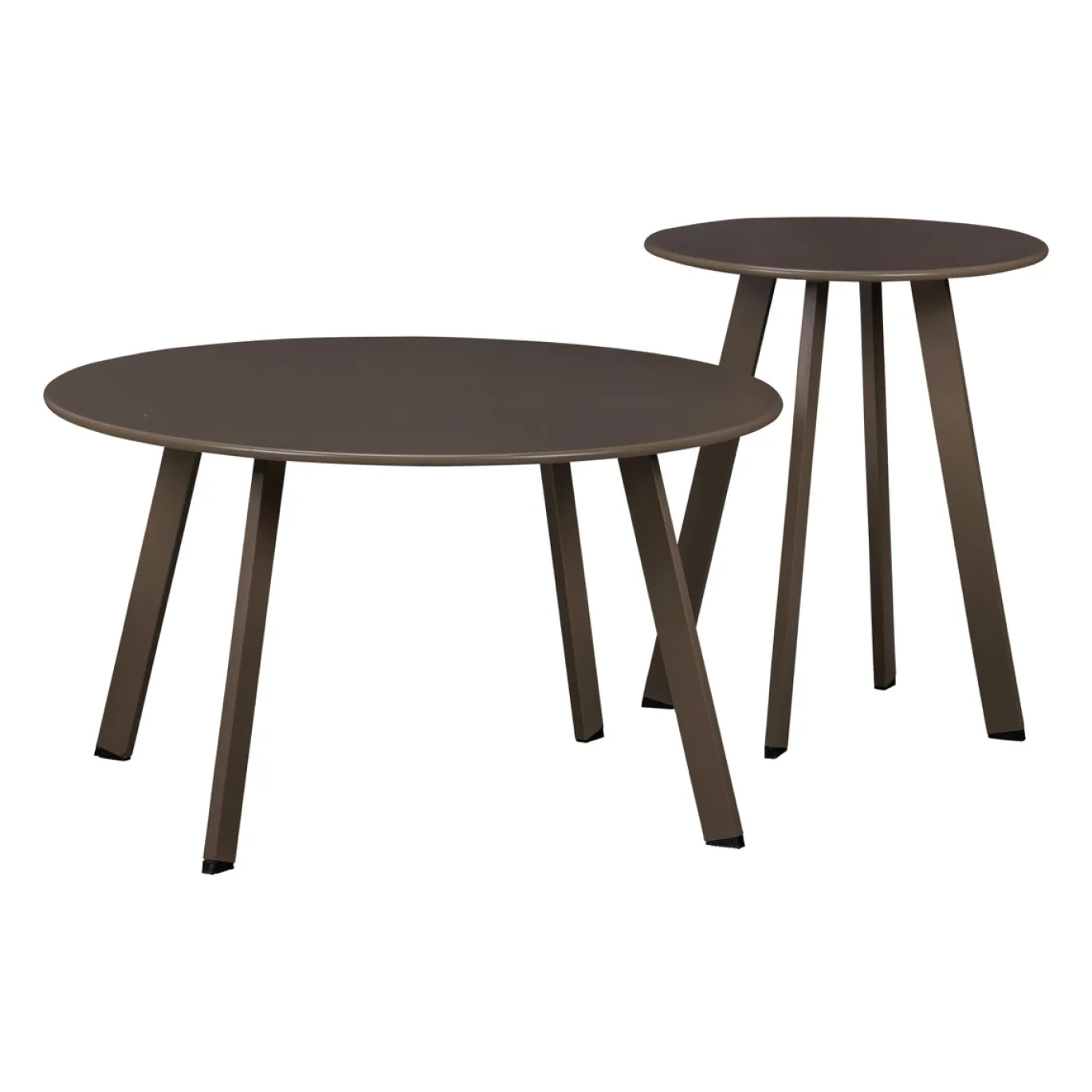 Woood Bijzettafel Fer Tuin Ø70cm Metaal Roestbruin