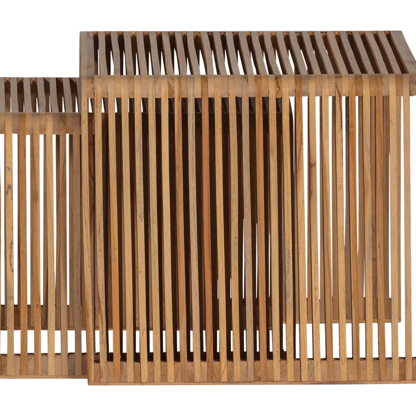 Woood Bijzettafel Jasmijn Recycled Teak Naturel - Set Van 2