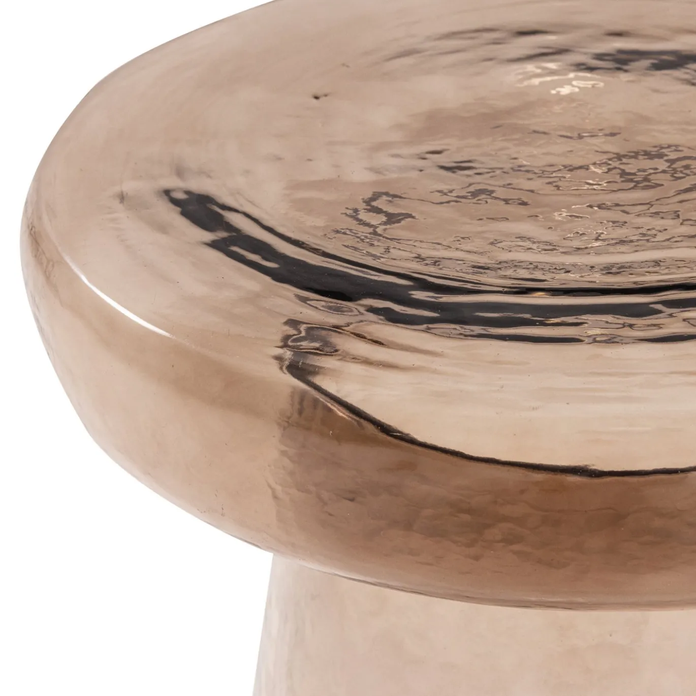 Woood Bijzettafel Loma Glas Bruin