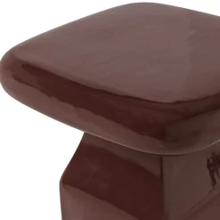 Woood Bijzettafel Lova Metaal Hoogglans Bordeauxrood