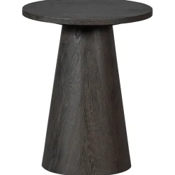 Woood Bijzettafel Maan Donkerbruin Ø40cm