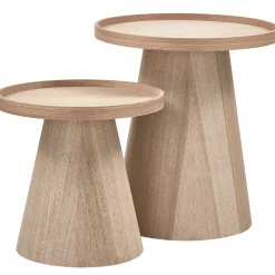 Woood Bijzettafel Maud Naturel Ø38cm