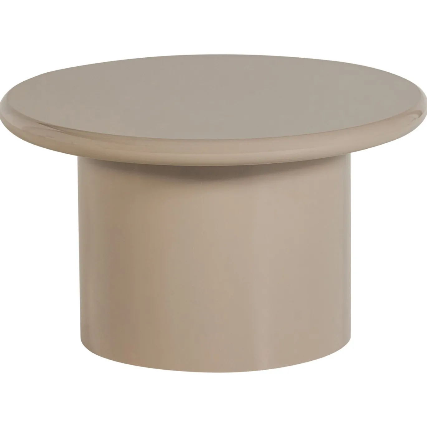 Woood Bijzettafel Mavon MDF Hoogglans Zand 35xØ60cm