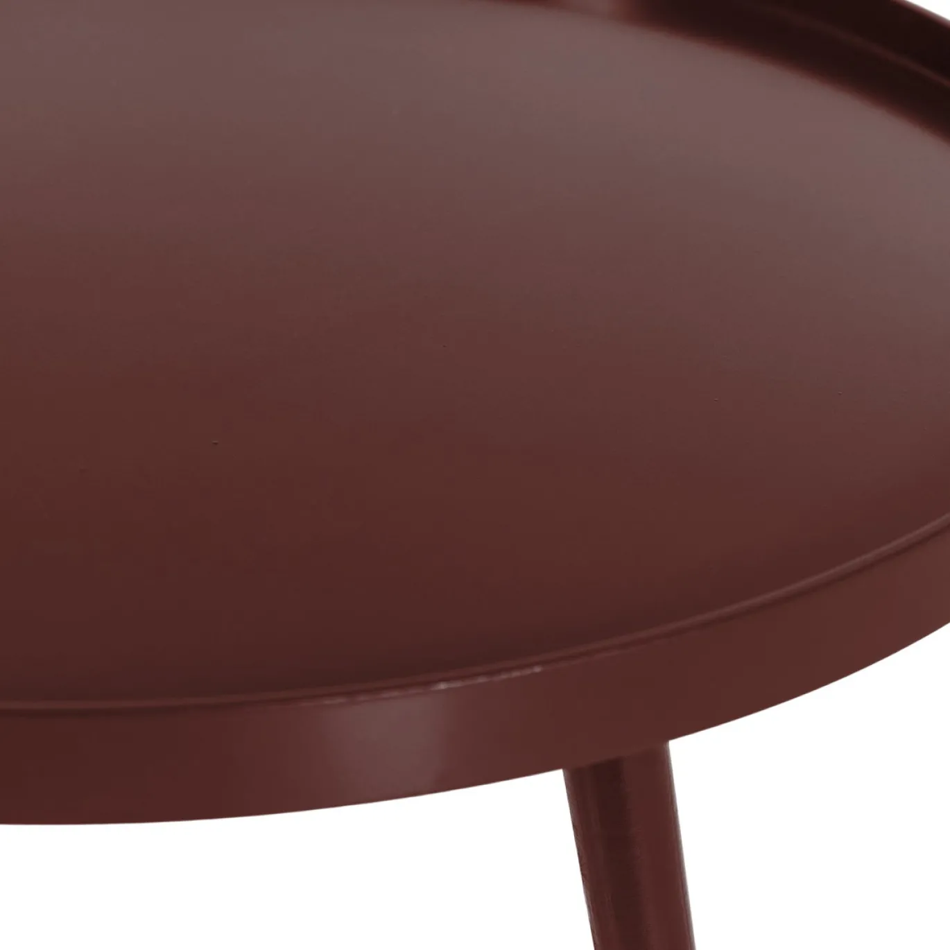Woood Bijzettafel Mesa L Hout Bordeauxrood Ø60cm