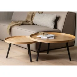 Woood Bijzettafel Mesa L Hout Naturel Ø60cm