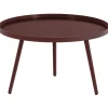 Woood Bijzettafel Mesa XL Hout Bordeauxrood Ø78cm