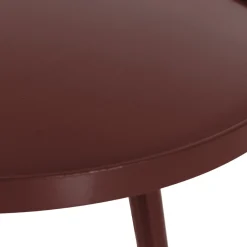 Woood Bijzettafel Mesa XL Hout Bordeauxrood Ø78cm