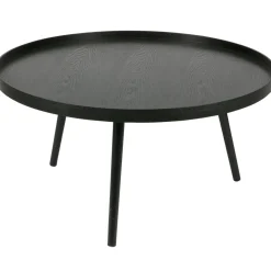 Woood Bijzettafel Mesa XL Hout Zwart Ø78cm