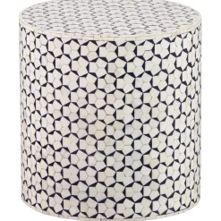 Woood Bijzettafel Neva Wit/Zwart