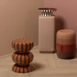 Woood Bijzettafel Ravo Metaal Roze Bruin