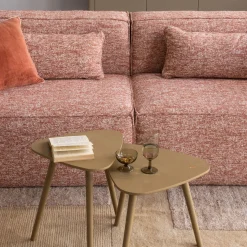 Woood Bijzettafels Nila Hout Mud Set van 2