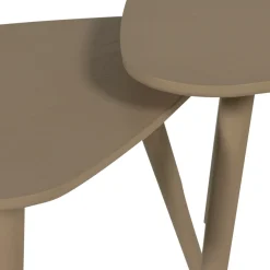 Woood Bijzettafels Nila Hout Zand Set van 2