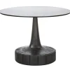 Woood Bijzettafel Soya Glas/Zwart