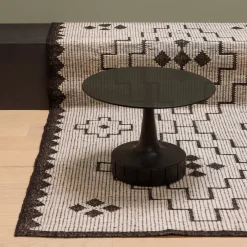 Woood Bijzettafel Soya Glas/Zwart