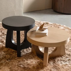 Woood Bijzettafel Tala Essen Fineer Ø55cm