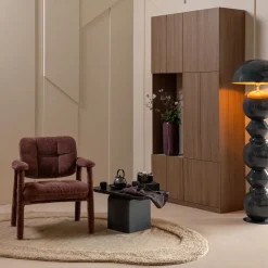 Woood Bijzettafel Tov Hout Donkergrijs