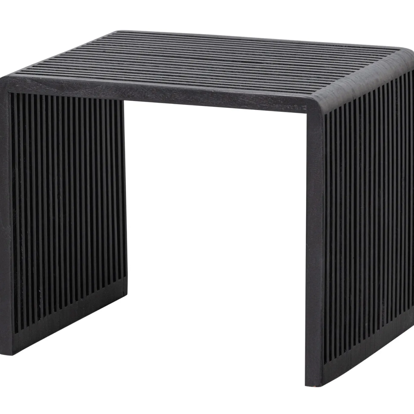 Woood Bijzettafel Willa Recycled Teak Zwart Set van 2