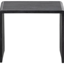 Woood Bijzettafel Willa Recycled Teak Zwart Set van 2
