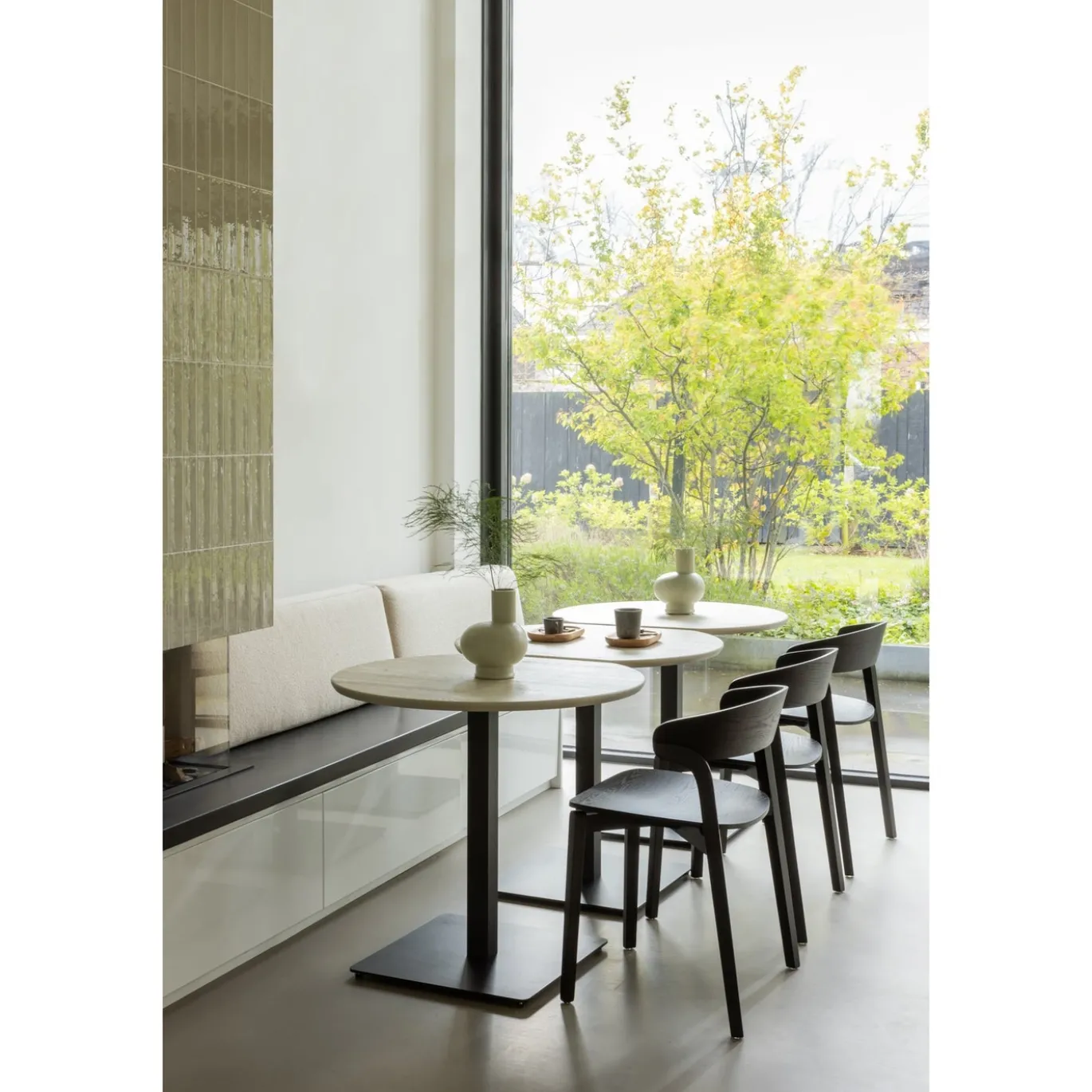 Woood Bistro Tafel Tablo Eindstuk Vl 80x74cm Dakargrau