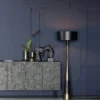 Woood Blackout Too Staande Lamp Metaal Zwart/brass