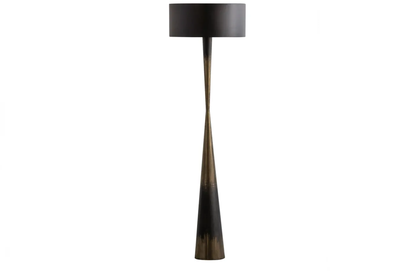 Woood Blackout Too Staande Lamp Metaal Zwart/brass