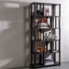 Woood Boekenkast Riss Eikenhout Mystic Brown 186x90cm