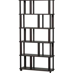 Woood Boekenkast Riss Eikenhout Mystic Brown 186x90cm