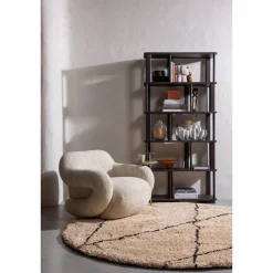 Woood Boekenkast Riss Eikenhout Mystic Brown 186x90cm