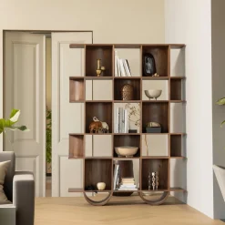 Woood Boekenkast Sinne Hout Walnoot 180x130cm