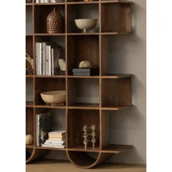 Woood Boekenkast Sinne Hout Walnoot 180x130cm