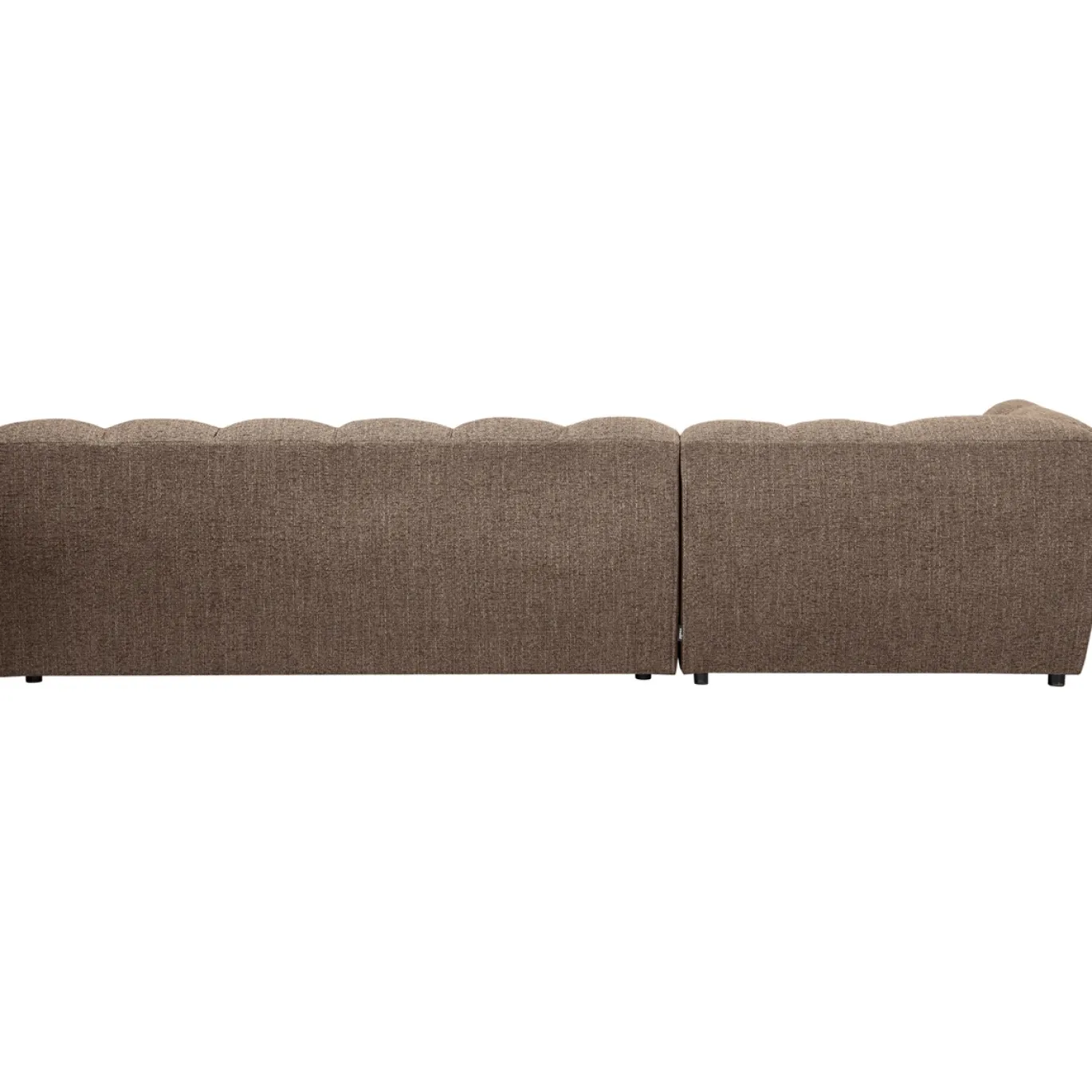 Woood Chaise Longue Allure Links Geweven Stof Donkerbruin Melange