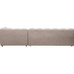 Woood Chaise Longue Allure Rechts Geweven Stof Bruin Melange