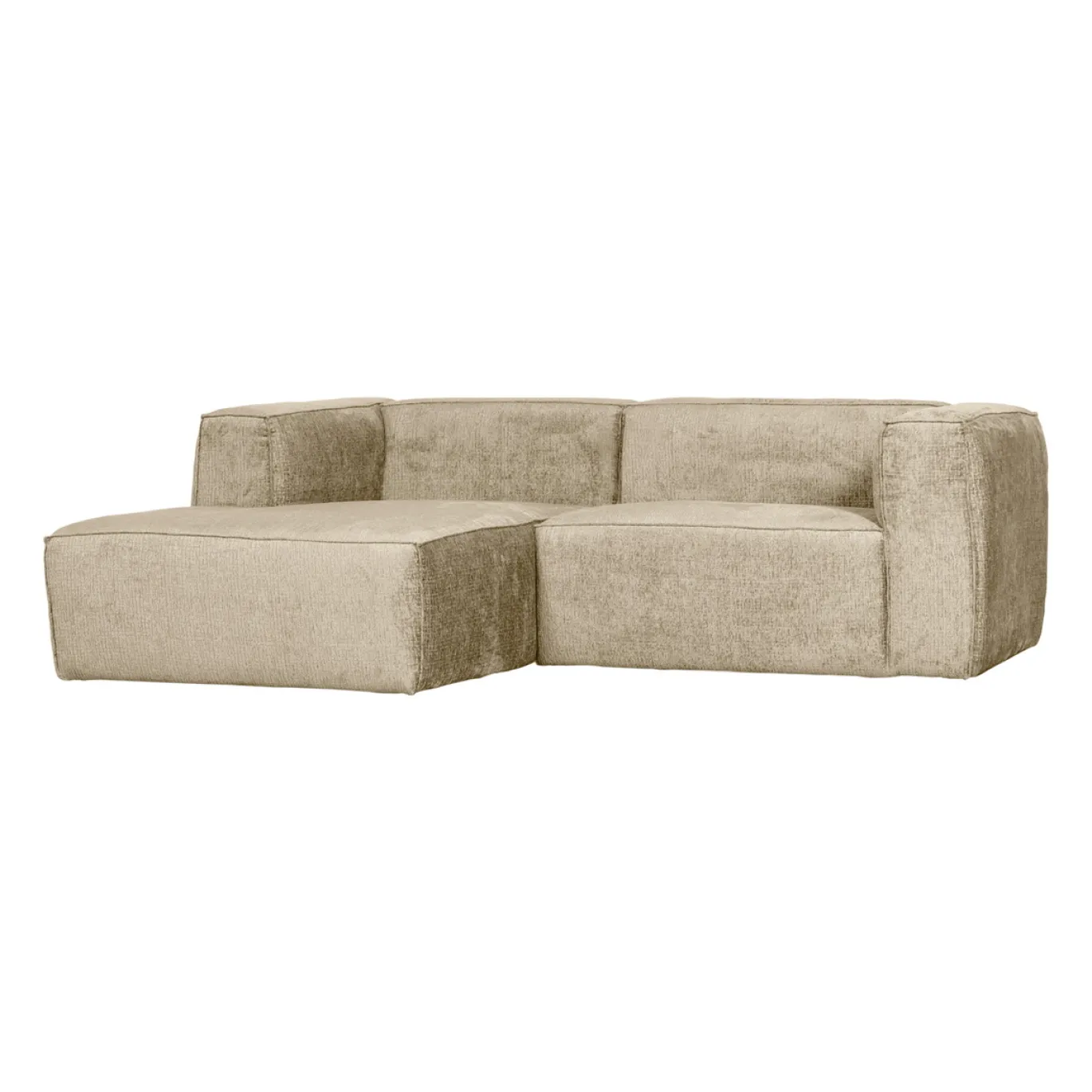 Woood Chaise Longue Bank Bean Links Structure Velvet Buttermilk