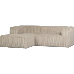 Woood Chaise Longue Bank Bean Links Ribstof Travertin