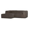 Woood Chaise Longue Bank Bean Links Ribstof Mud