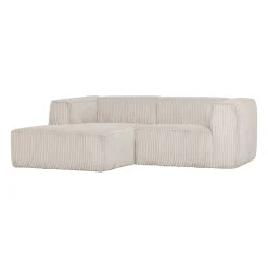 Woood Chaise Longue Bank Bean Links Ribstof Naturel