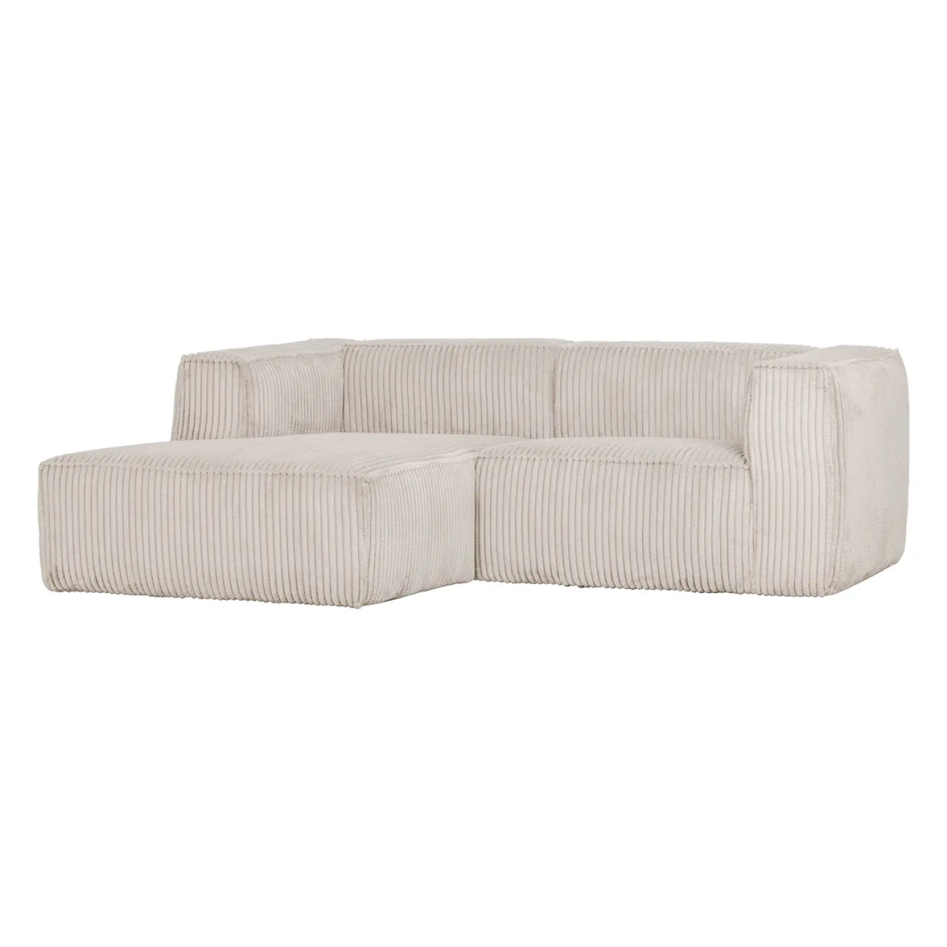 Woood Chaise Longue Bank Bean Links Ribstof Naturel