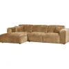 Woood Chaise Longue Bank Cloud Links Chenille Honinggeel