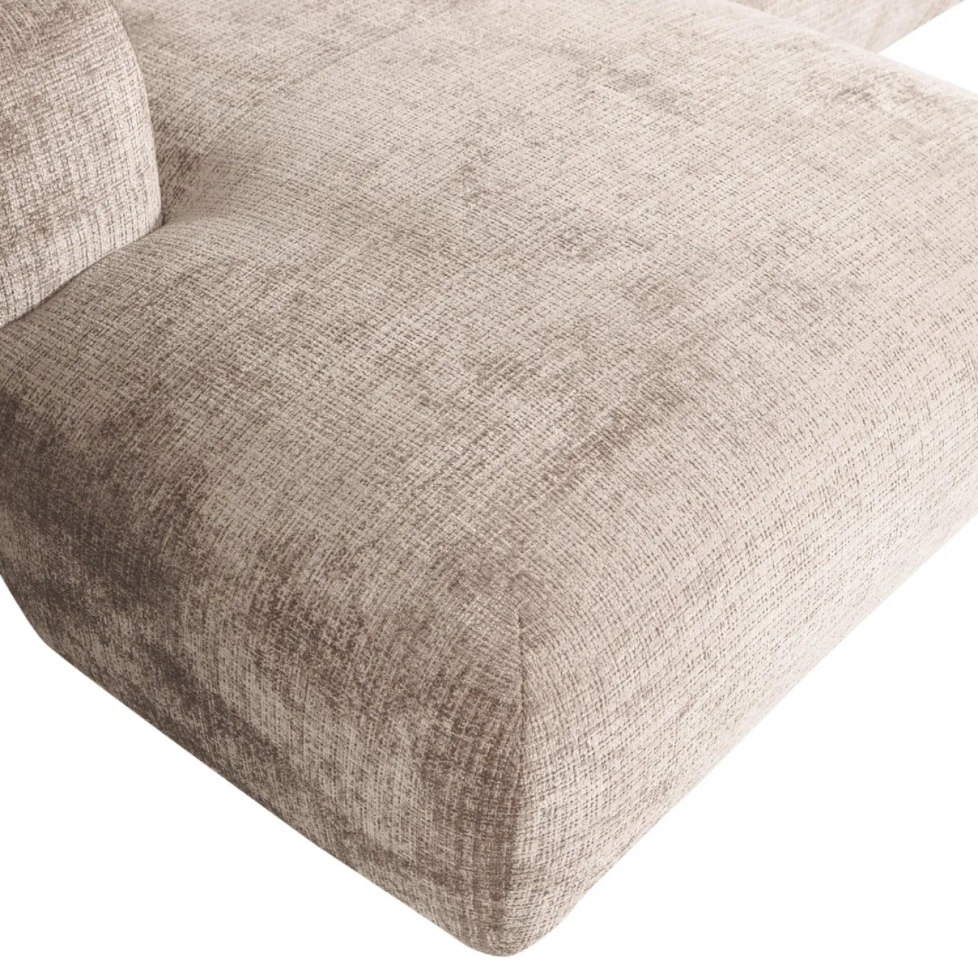 Woood Chaise Longue Bank Cloud Links Chenille Naturel