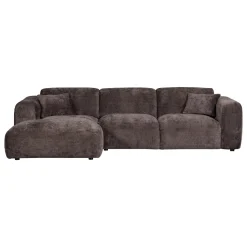 Woood Chaise Longue Bank Cloud Links Chenille Warmbruin