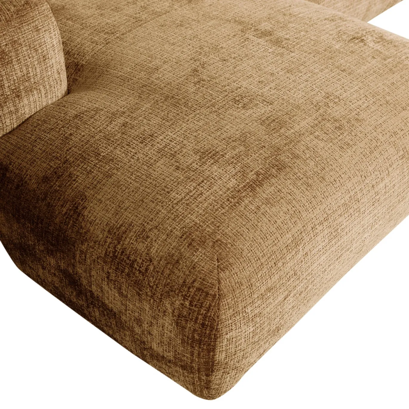 Woood Chaise Longue Bank Cloud Links Chenille Honinggeel