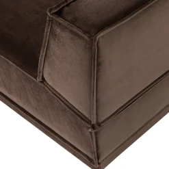 Woood Chaise Longue Bank Manu Links Velvet Bruin
