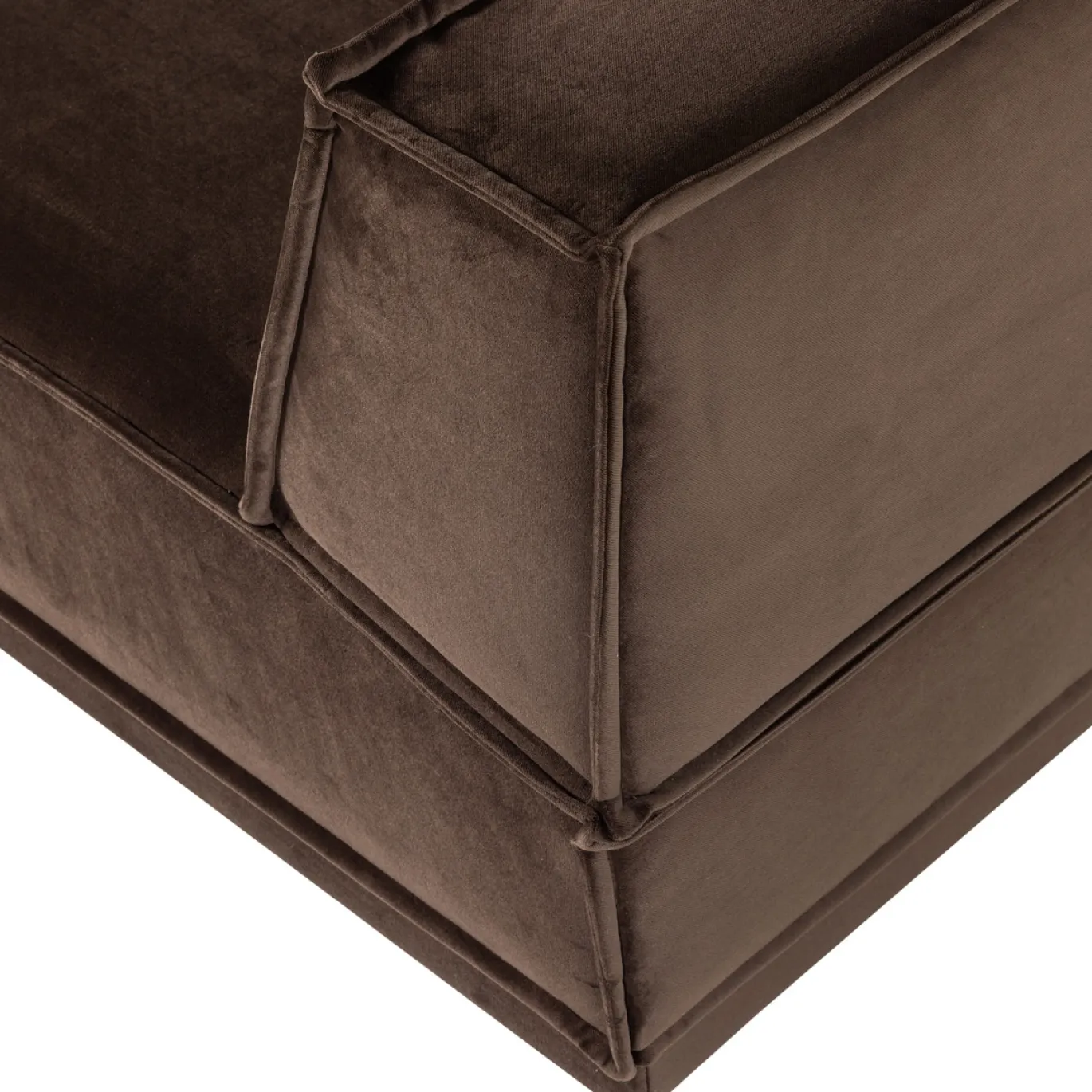 Woood Chaise Longue Bank Manu Links Velvet Bruin