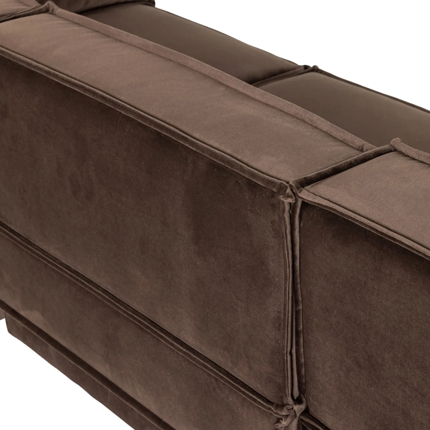 Woood Chaise Longue Bank Manu Links Velvet Bruin